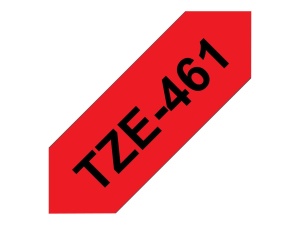 Banda de etichetare Brother P-touch TZe-461, 36 mm, negru pe rosu, compatibila - Img 2