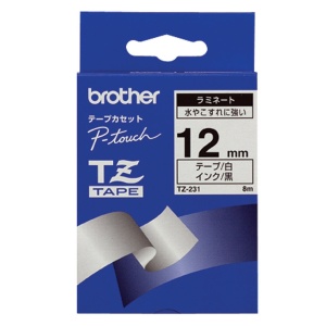 Banda de etichetare Brother TZe-231, 12mm, 8m, negru pe alb