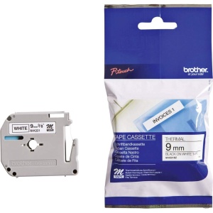 Banda de scris Brother M-K221, 9mm, negru pe alb, compatibila cu PT-85, PT-75