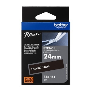 Banda etichete Brother ST-151, 24mm, neagra, 3m