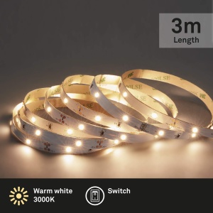 Banda LED Briloner 3m cu telecomanda, lumina calda, autoadeziva - Img 2