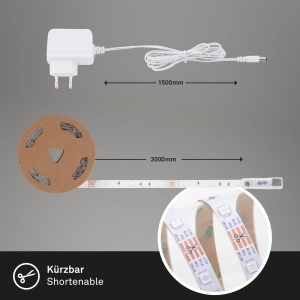 Banda LED Briloner 3m RGB cu Telecomanda, Dimmabila, Autoadeziva - Img 6