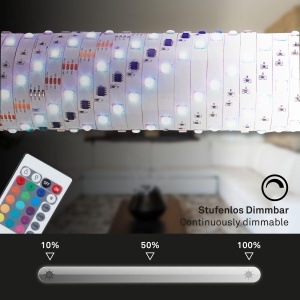 Banda LED Briloner Leuchten 5m RGB, dimabila, IP44, pentru exterior - Img 4