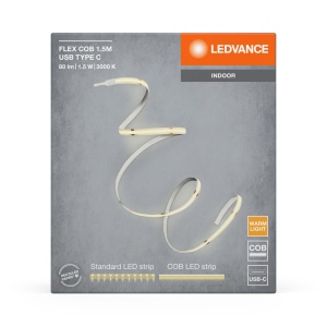 Banda LED decorativa LEDVANCE FLEX COB, 1.5 m, lumina calda, USB tip C - Img 5