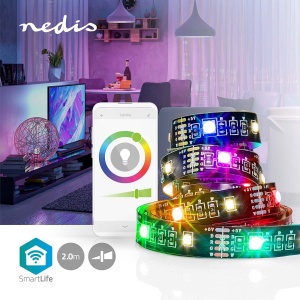 Banda LED RGB Nedis SmartLife 5m, Control Bluetooth, IP65, Culoare completa - Img 2