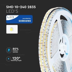 Banda LED V-TAC 10M 15W SMD2835 Culoare Kaltwei 6400K - Img 7
