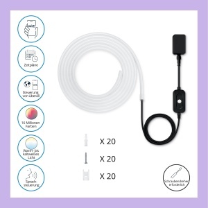 Banda LED WiZ Outdoor, 5 metri, dimmabila, 16 milioane culori, rezistenta la intemperii - Img 3