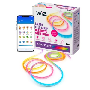 Banda LED WiZ SMART FLEX - 10 m, 16 milioane culori, control vocal si aplicatie