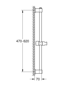 Bara de dus GROHE Vitalio Universal 60cm, crom, cu sistem de montaj rapid - Img 3