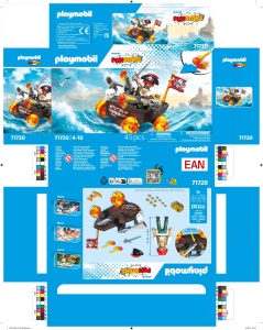 Barca Piratilor PLAYMOBIL Fun Stars 71717 cu 2 Cannoni si Figurina Pirat - Img 7