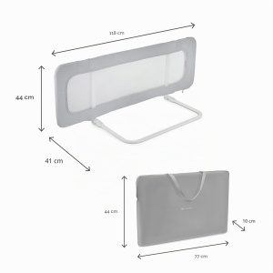 Bariere de siguranta Kinderkraft Guard Dream 120x40 cm, pliabila, gri - Img 9