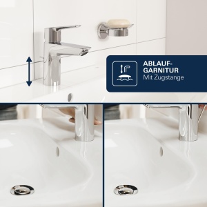 Baterie baie GROHE Dice 1018560000 crom economisire apa montaj usor - Img 5