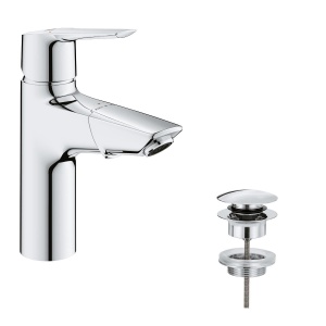 Baterie baie GROHE Start 24205003 crom economisire apa cu scurgere Pop-Up