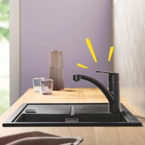 Baterie bucatarie GROHE Start 324412432 mat negru cu rotire 140deg economisire apa - Img 2