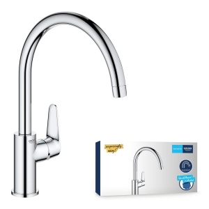 Baterie bucatarie GROHE StartCurve 31554001 crom rotatie 360deg economisire apa