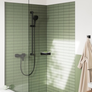 Baterie dus GROHE Dice mat negru design minimalist economisire apa si energie - Img 5