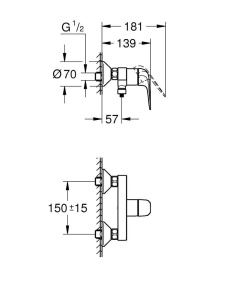 Baterie dus GROHE Swift 24333001 crom economisire apa si energie - Img 5