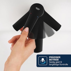 Baterie lavoar GROHE Dice mat negru economisire apa montaj rapid - Img 9