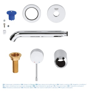 Baterie pentru baie GROHE Essence 19408A01 montaj pe perete finisaj antracit economisire apa - Img 3