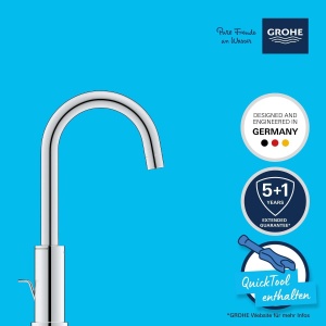 Baterie pentru chiuveta GROHE Start, inaltime 31cm, debit 6lmin, metal - Img 3