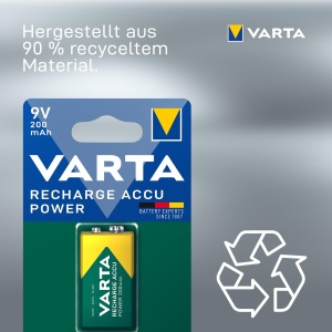 Baterie reincarcabila 9V VARTA Ready2Use 200mAh, fara efect de memorie, 1 buc. - Img 3
