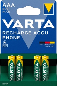 Baterie reincarcabila VARTA AAA 800 mAh, 4 bucati, Ni-Mh, pentru aparate electronice - Img 2
