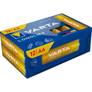 Baterii AA VARTA Longlife, 12 bucati, Alkaline, Lunga durata - Img 2