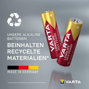 Baterii AA VARTA Longlife Max Power, 10 bucati, Alkaline, 1.5V - Img 3