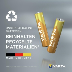 Baterii AAA VARTA Longlife, 12 bucati, Alkaline, Lunga durata - Img 4