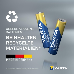 Baterii AAA VARTA Longlife Power, 20 bucati, Alkaline, 1,5V - Img 3