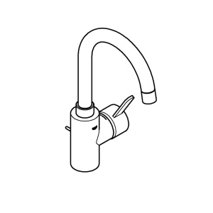 Baterii de baie GROHE Eurosmart Cosmopolitan Baterie de lavoar cu o singura parghie (DN 15, dimensiune L, montare cu o singura gaura) crom, 32830001 - Img 4