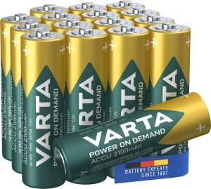 Baterii reincarcabile VARTA AA, 2100 mAh, 16 buc, Ni-MH, Power on Demand - Img 2