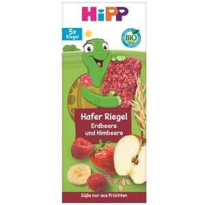 Batoane de Ovaz HiPP cu Gust de Capsuni si Zmeura, 40 buc, Bio, 5x20g - Img 2