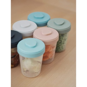 BEABA, Set de 6 recipiente de depozitare, clema, recipiente stivuibile, 100% etanse, congelare, lapte matern, 2 x 90 ml + 4 x 150 ml - Img 7