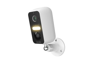 Beafon, Smart Home, Safer 3L, Camera de securitate pivotanta pentru exterior cu lumina LED, Camera Super HD de 3MP, Protectie IP65 impotriva jetului de apa si rezistenta la praf, Alb, Retea 2.4G, WiFi