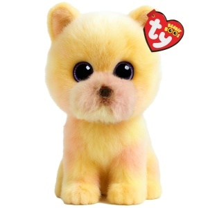 Beanie cu animal de plus Ty Palmer Pomeranian - moale, jucaus, sigur pentru copii