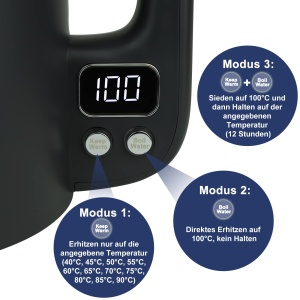 Bear Fierbator 17L 304 Otel Inoxidabil 11 Temperaturi LCD Display - Img 4