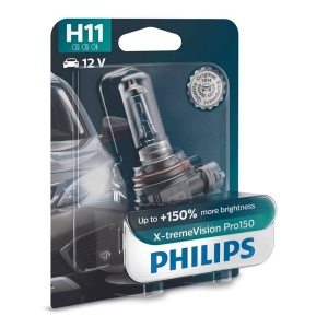 Bec auto Philips X-tremeVision Pro150 H11 55W Lumina puternica si durabila