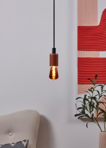 Bec LED decorativ dimmabil EGLO E27, design vintage, 4W, lumina calda, sticla cupru - Img 2