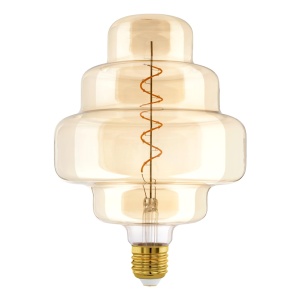 Bec LED decorativ EGLO XXL E27, 4W, lumina calda 2000K, dimmabil, Amber