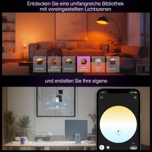 Bec LED inteligent Philips Hue A60, 6W, lumina alba si color, E27, set 2 buc. - Img 8