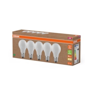 Bec LED Osram, Clasa A, 4W, E27, Lumina Calda, Set 5 Bucati - Img 3