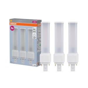 Bec LED Osram DULUX D 26, 10W, 1100 lm, lumina rece 4000K, rotativ, 3 buc - Img 5