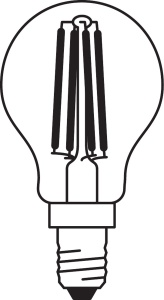 Bec LED Osram E14 4W Lumina Calda 2700K Echivalent 40W Transparent - Img 4