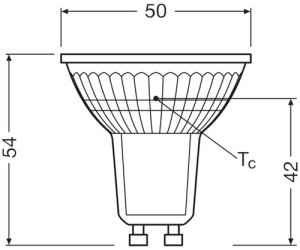 Bec LED reflector Osram PAR16, 4.7 W, 850 lm, lumina calda, GU10 - Img 4