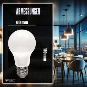 Bec LED V-TAC E27 10.5W - 1055 Lumen, 4000K, A60 - Img 7