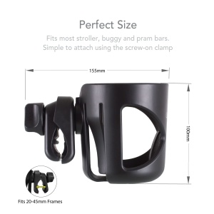 Becher Holder pentru Kinderwagen Universal, Ajustabil, Compatibil cu Majoritatea Flacoanelor - Img 2