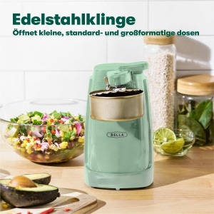 Bella Electric Dosenoffner Salbeigrun Multifunctional cu Cutit din Otel Inoxidabil - Img 4