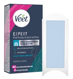 Benzi de ceara Veet Expert pentru corp si picioare, 20 dublu-benzi, pentru toate tipurile de piele