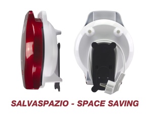 Beper 90.602 pentru vafe, 5 vafe in acelasi timp, farfurie antiaderenta 18 cm, 800-100 W-rosu/alb, plastic - Img 4